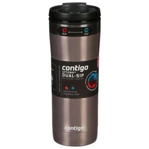 Contigo Uptown Dual-Sip Insulated Tumbler, Stainless Steel - Macchiato 24oz